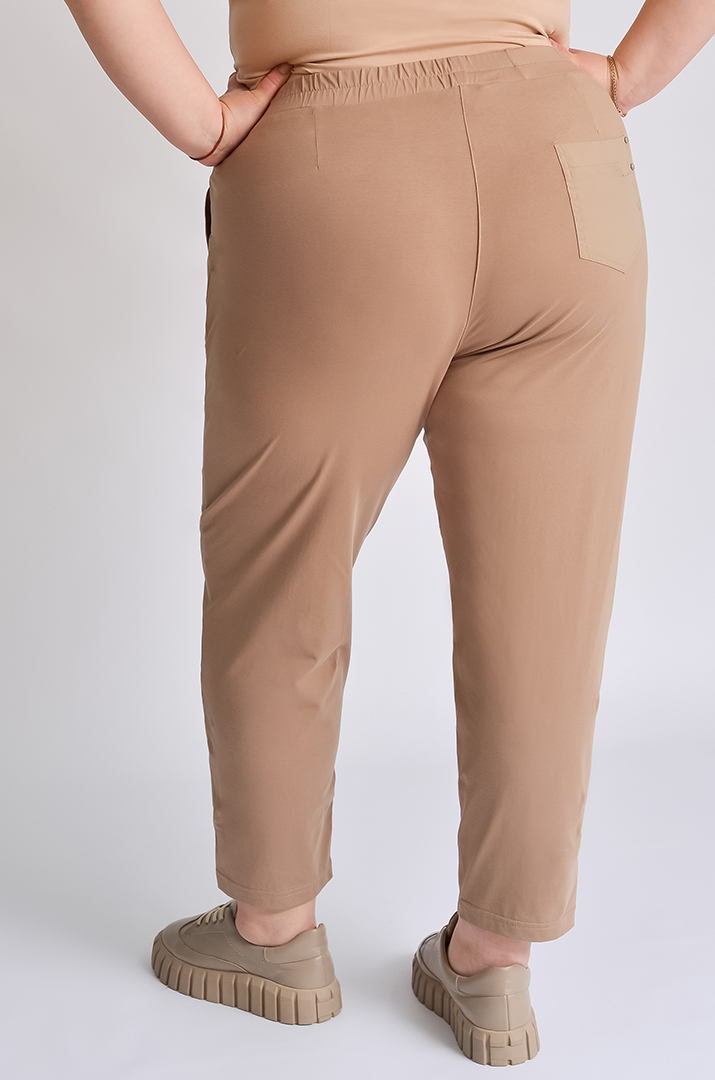 Брюки 7/8 трикотажні із розрізами великих розмірів