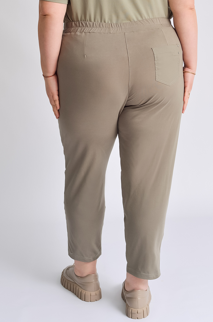 Брюки 7/8 трикотажні із розрізами великих розмірів