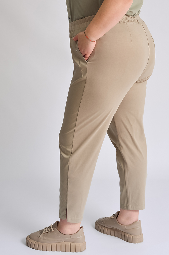 Брюки 7/8 трикотажні із розрізами великих розмірів