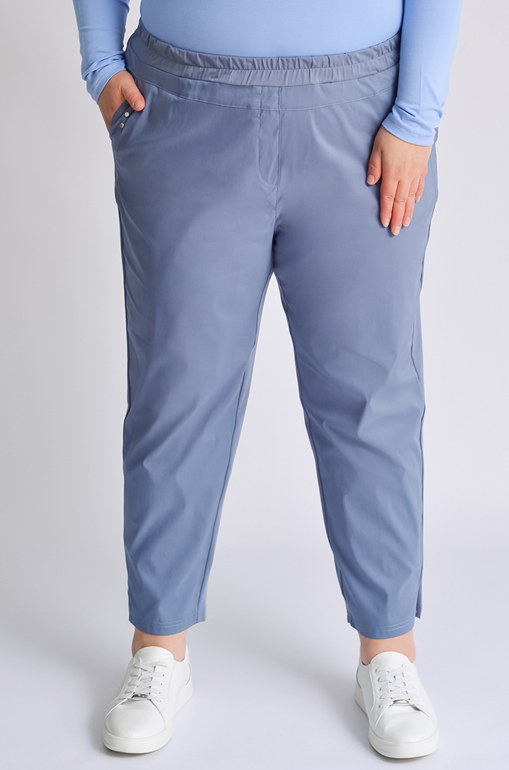 Брюки 7/8 трикотажні із розрізами великих розмірів