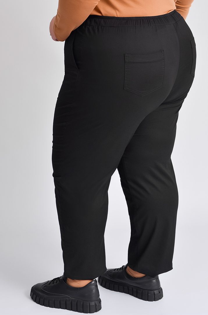 Брюки 7/8 у кольорах чорний та червоний великих розмірів