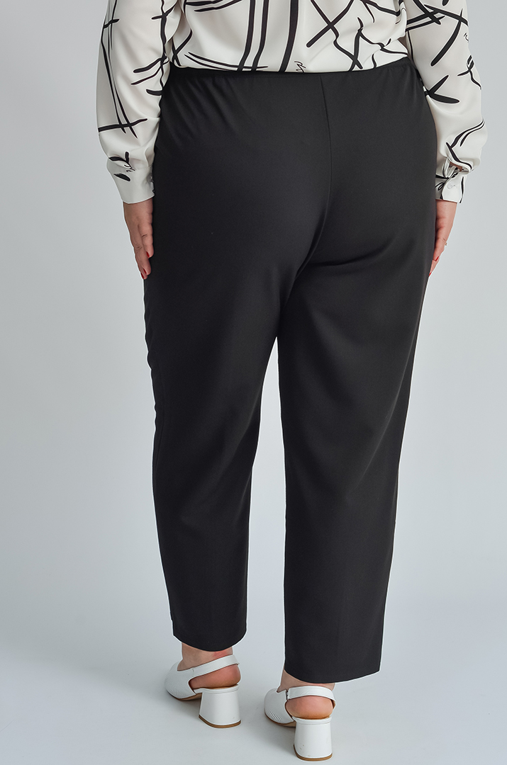 Брюки классические в черном цвете больших размеров
