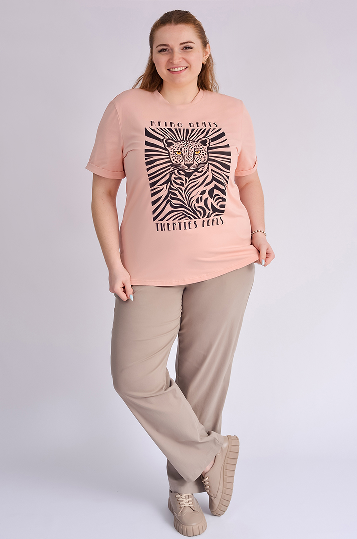 Брюки зі стрейч-котону великих розмірів