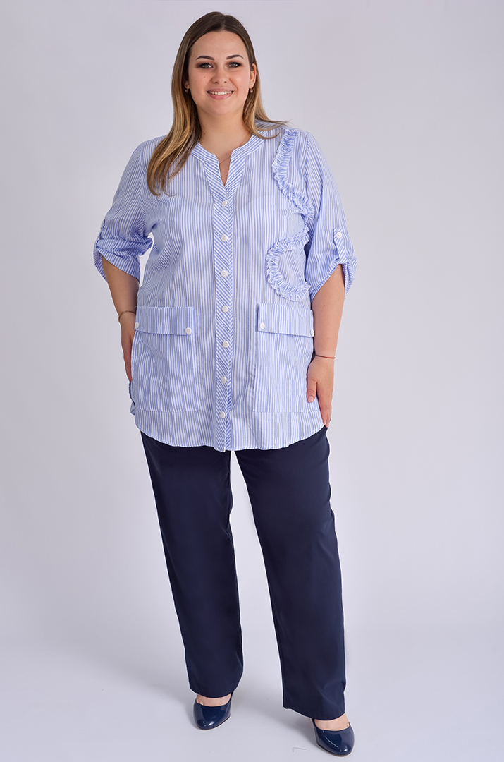 Брюки зі стрейч-котону великих розмірів