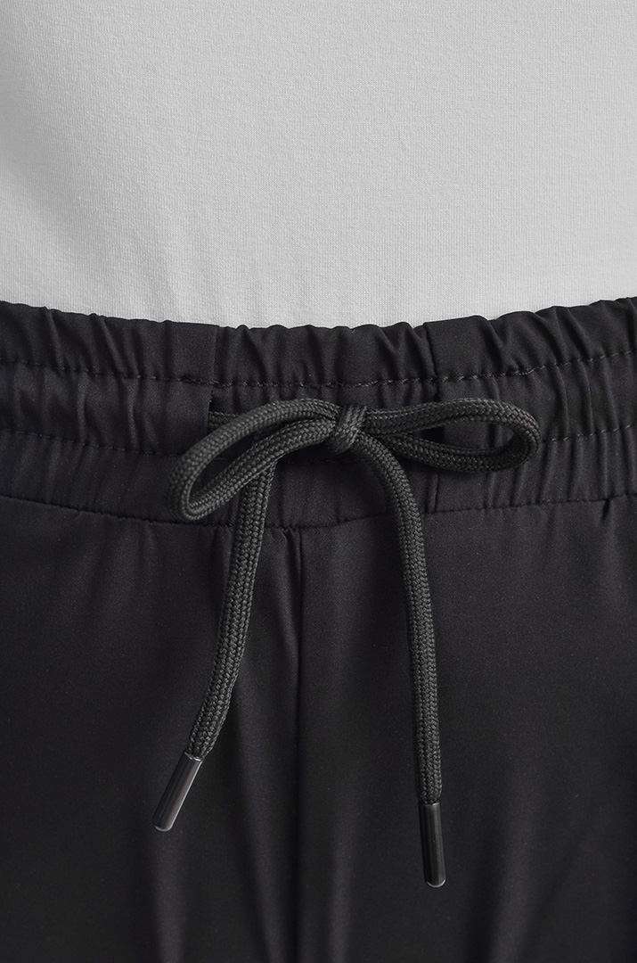 Брюки широкі чорного кольору з білими вставками великих розмірів