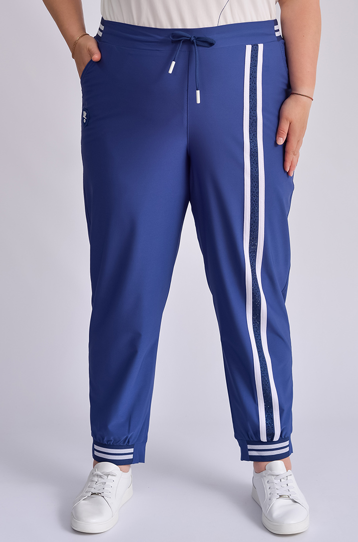 Брюки банани з дрібними стразами великих розмірів