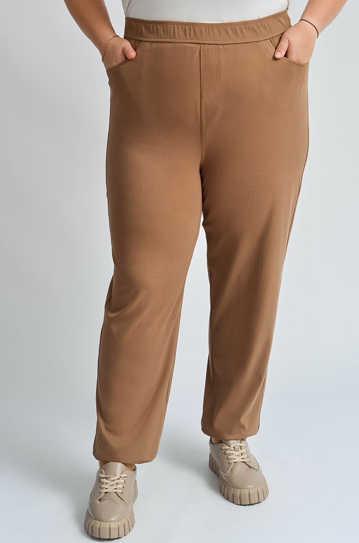 Брюки завужені зі стрейч-котону з кишенями великих розмірів