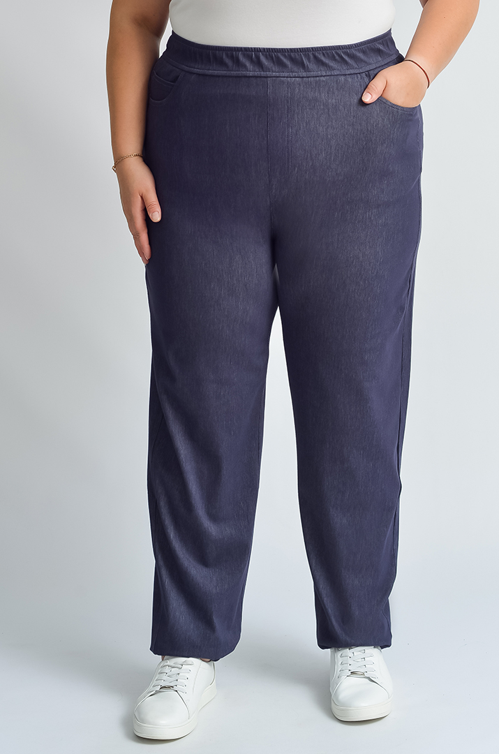 Брюки завужені зі стрейч-котону з кишенями великих розмірів