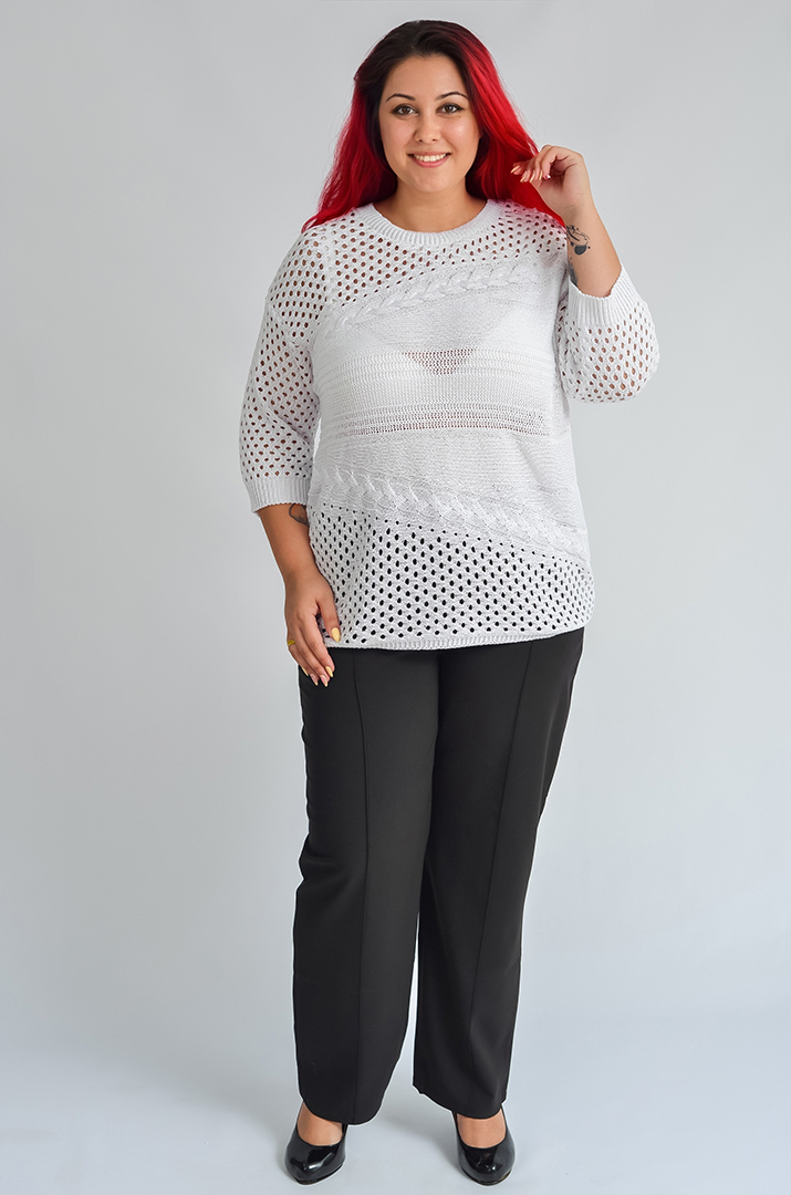 Чорні класичні брюки з бічними кишенями великих розмірів