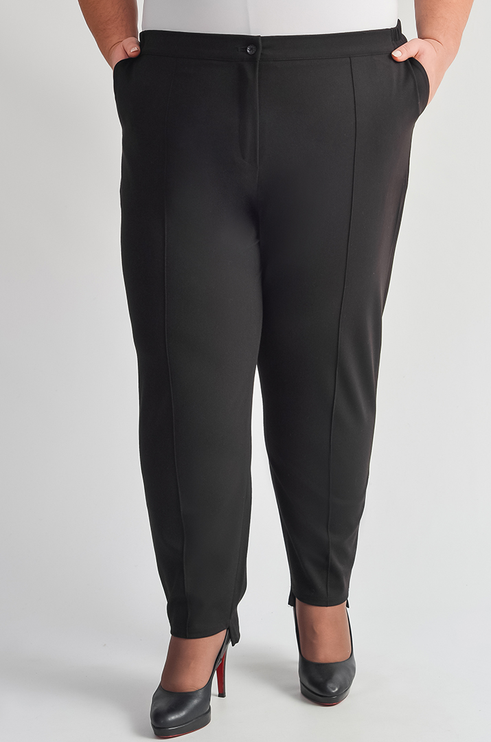 Класичні брюки з костюмної тканини зі стрілками великих розмірів