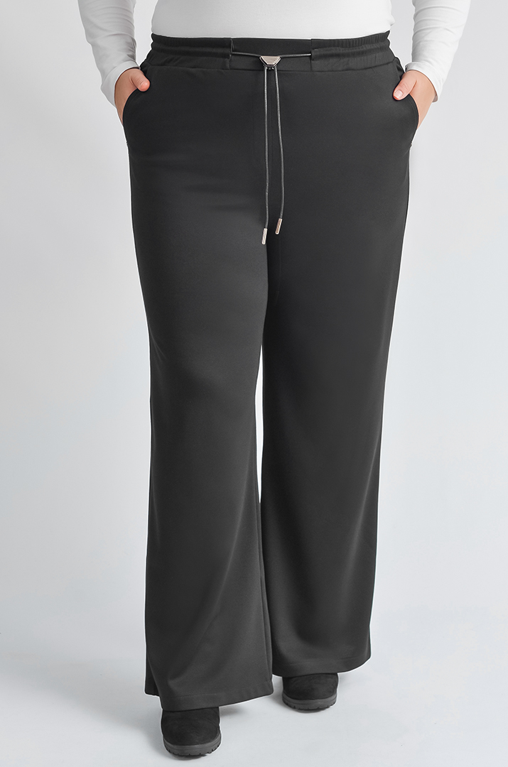 Брюки широкі з французького трикотажу великих розмірів