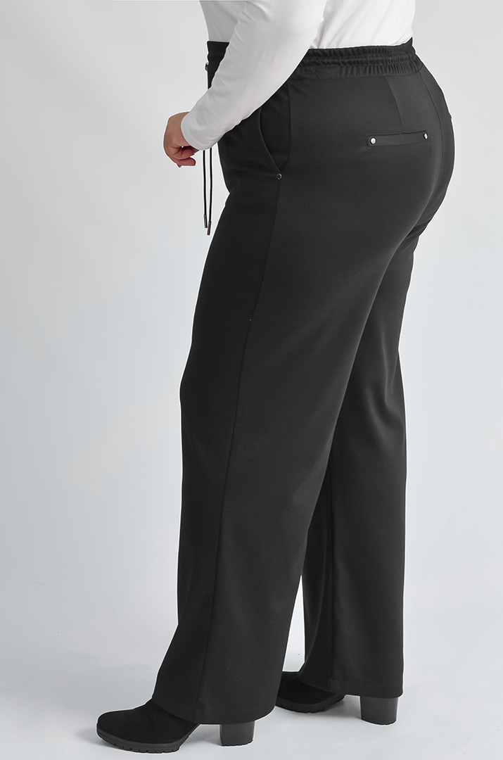 Брюки широкі з французького трикотажу великих розмірів