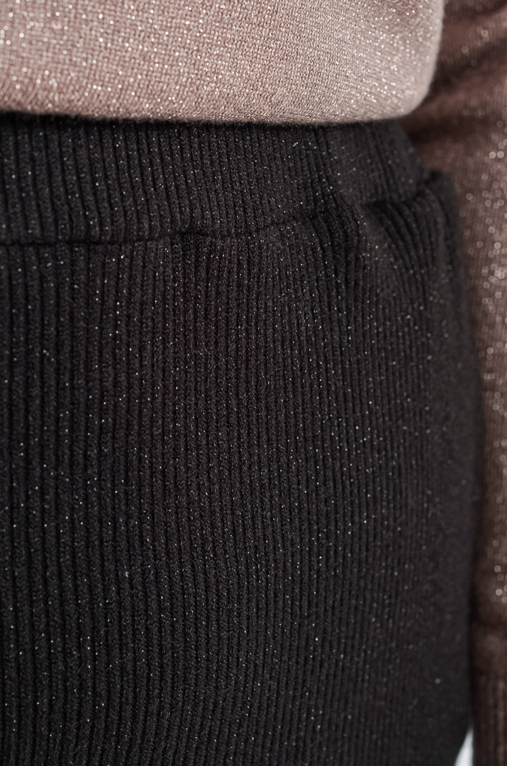 Брюки палаццо з фактурного трикотажу рубчик великих розмірів