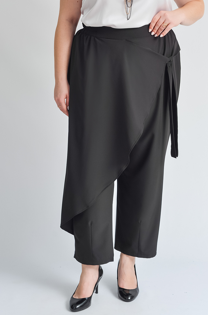 Брюки-султанки з асиметричним запахом великих розмірів