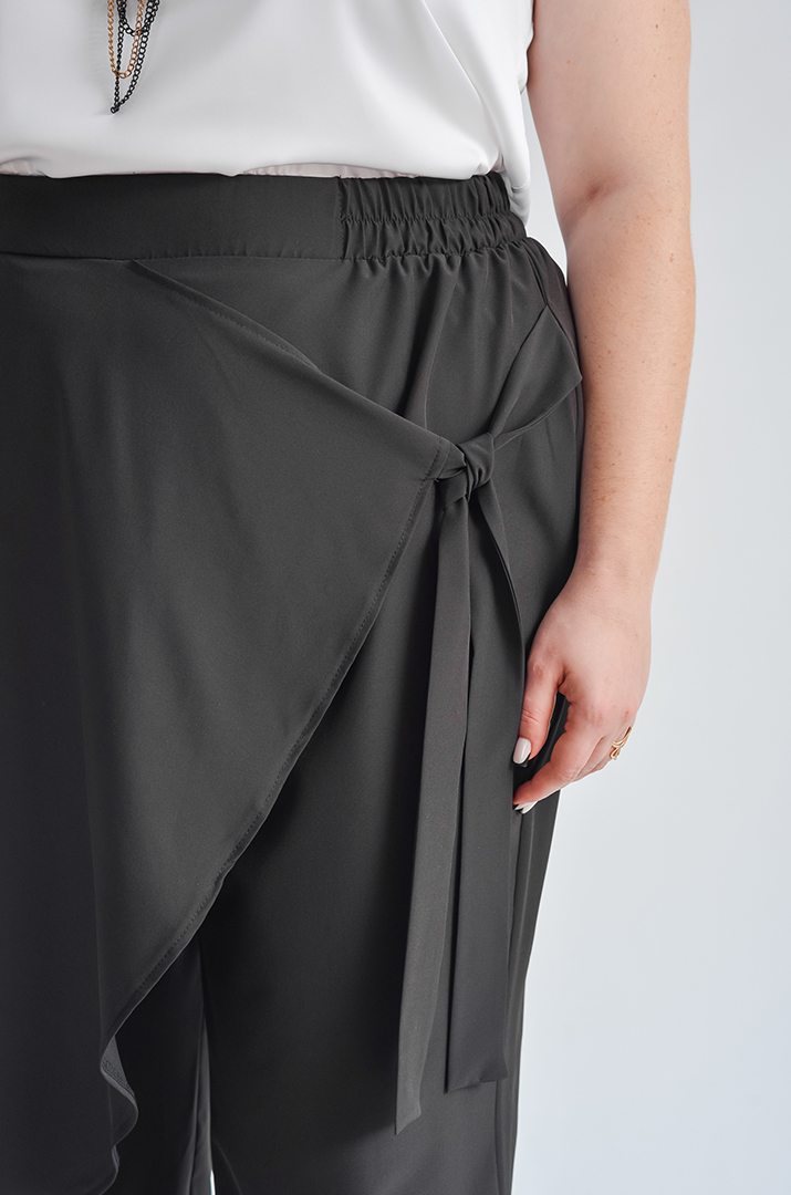 Брюки-султанки з асиметричним запахом великих розмірів