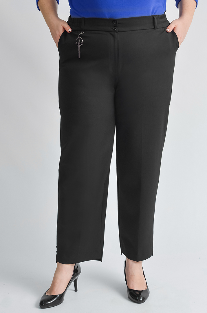 Брюки 7/8 с декоративным акцентом больших размеров