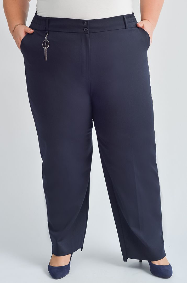 Брюки 7/8 с декоративным акцентом больших размеров