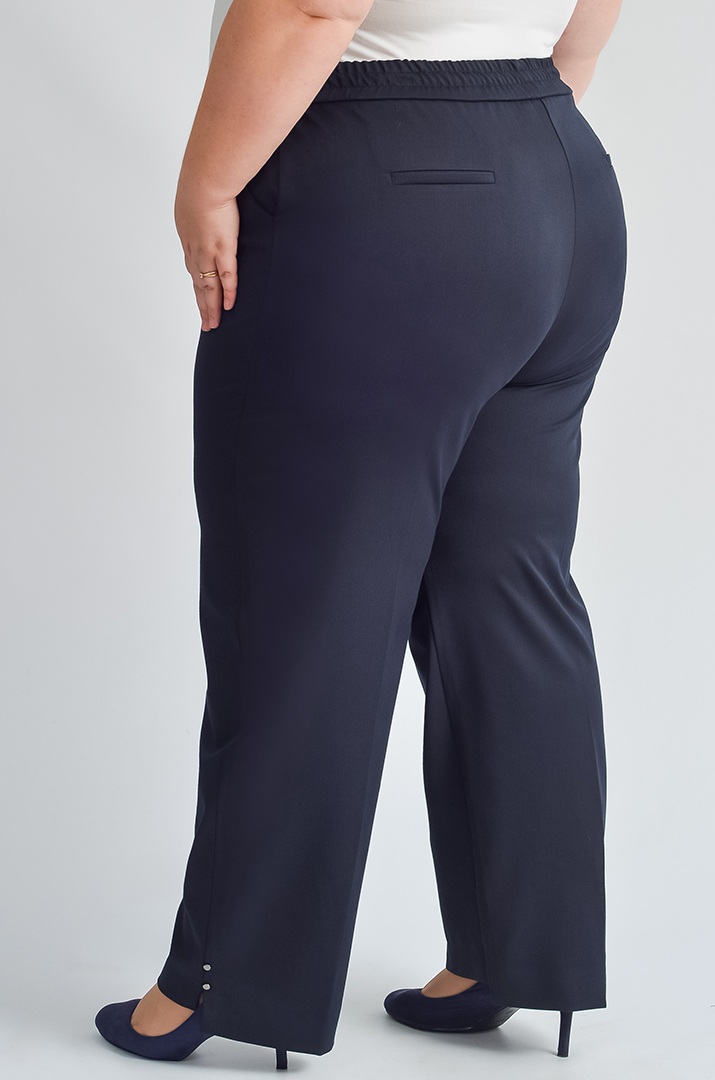 Брюки 7/8 с декоративным акцентом больших размеров