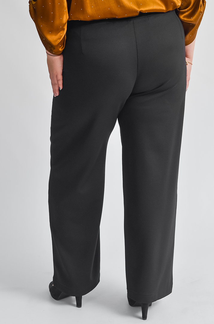 Чорні брюки з декоративним розсипом стразів великих розмірів