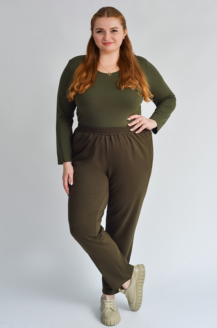 Брюки спортивні завужені з боковими кишенями великих розмірів