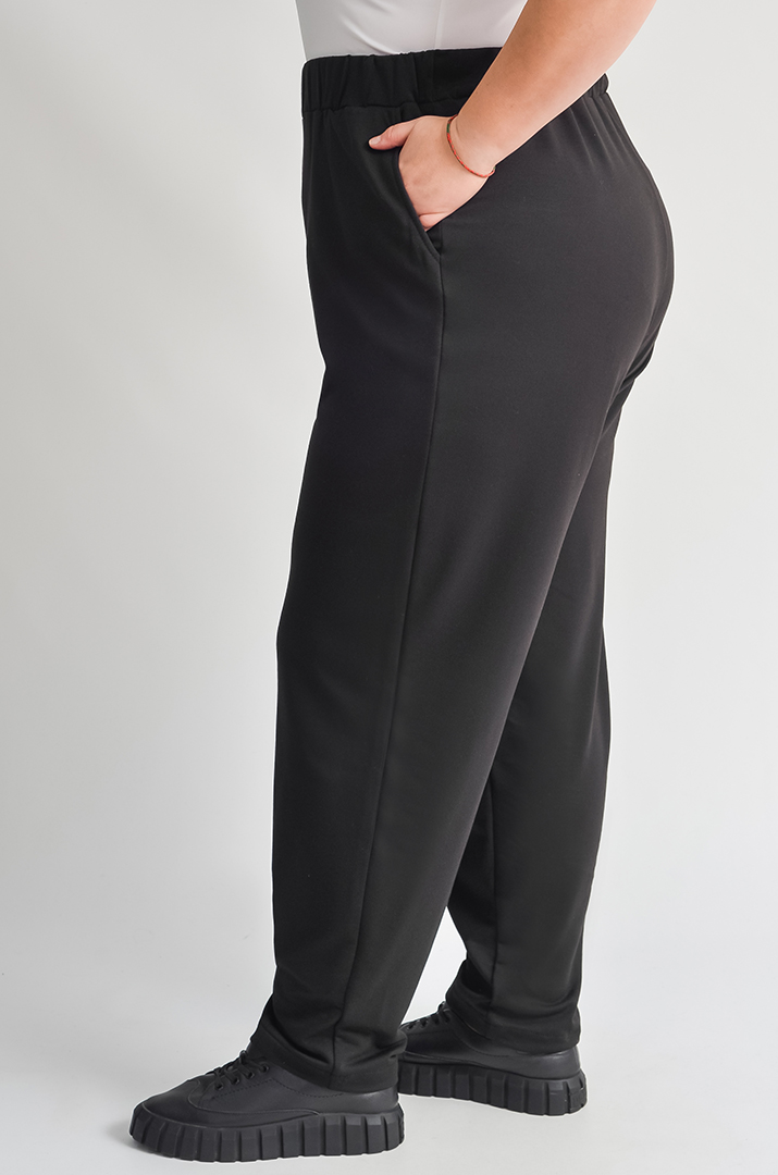Чорні брюки банани з боковими кишенями великих розмірів