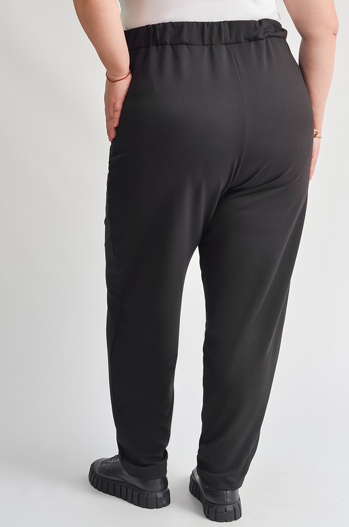 Чорні брюки банани з боковими кишенями великих розмірів
