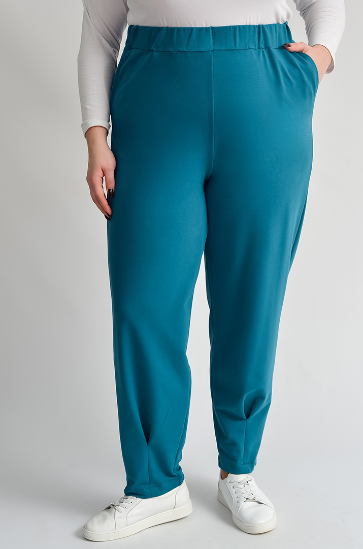 Брюки банани з бічними кишенями та еластичним поясом великих розмірів