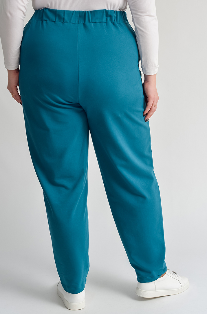 Брюки банани з бічними кишенями та еластичним поясом великих розмірів