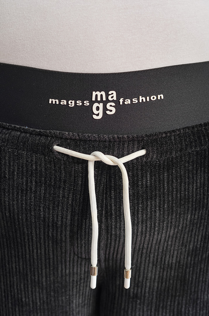 Чорні вельветові брюки з еластичним поясом і шнурівкою великих розмірів