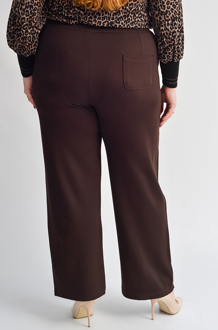 Брюки 7/8 з блискучим шнурком та з кишенями великих розмірів