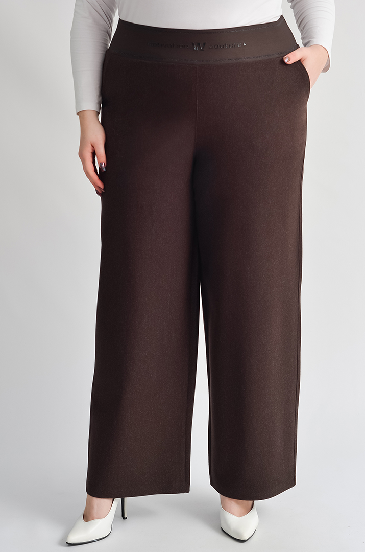 Широкі брюки з кашеміру великих розмірів