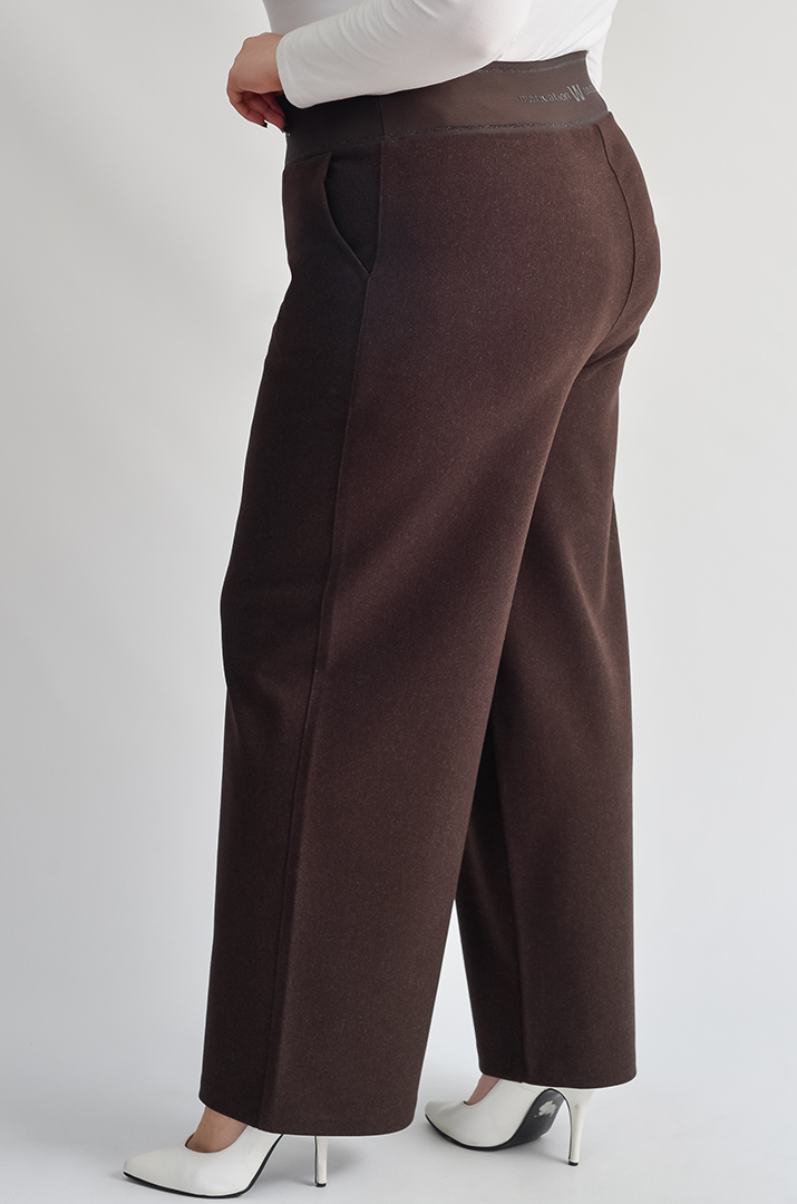 Широкі брюки з кашеміру великих розмірів