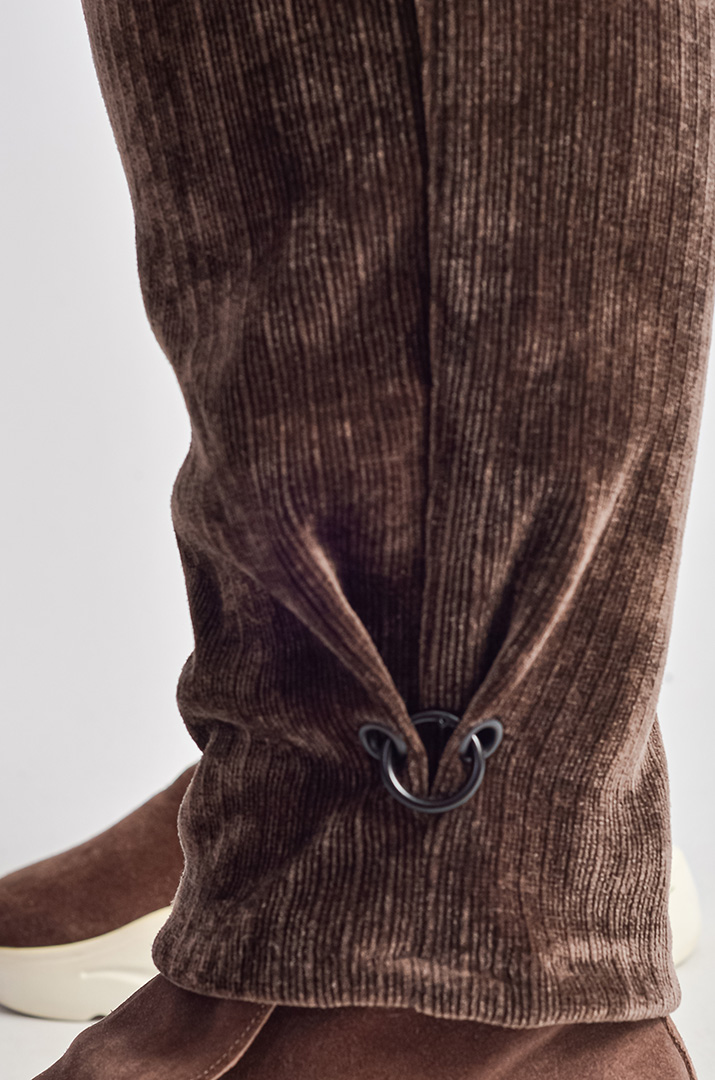 Брюки вельветові 7/8 з еластичним поясом великих розмірів