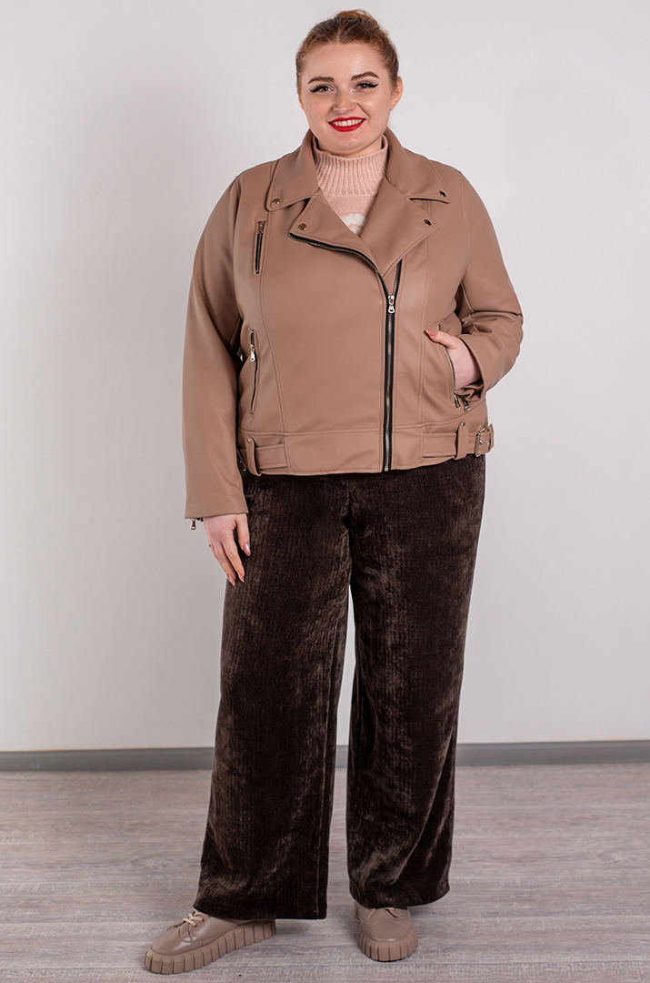 Широкі вельветові брюки з еластичним поясом великих розмірів