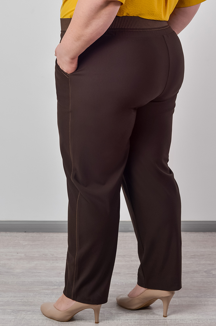 Брюки банани з широким акцентним поясом великих розмірів