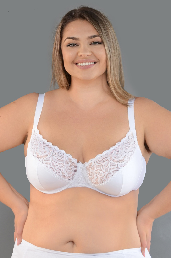 Бюстгальтер на косточках с поролоном большого размера