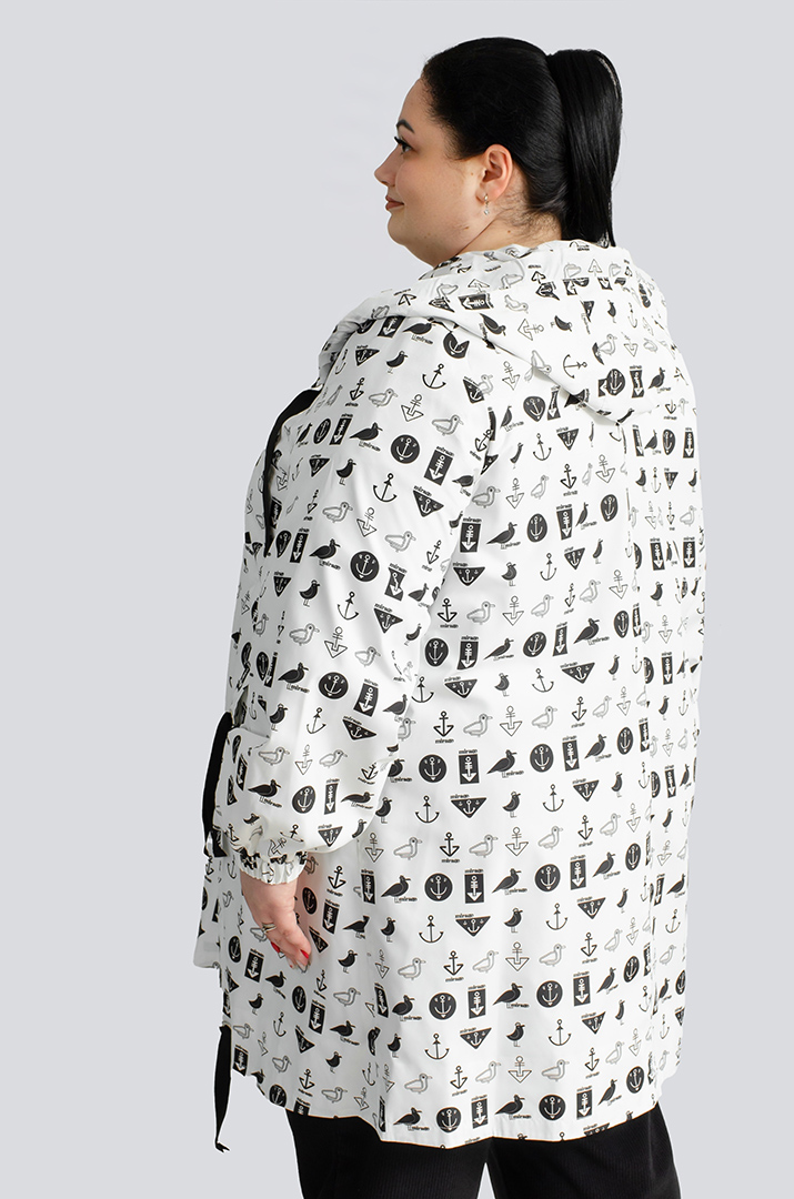 Вітрівка трапеція в принт великих розмірів