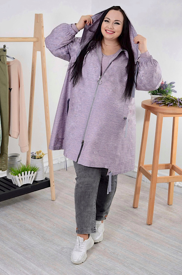 Вітрівка трапеція в принт великих розмірів