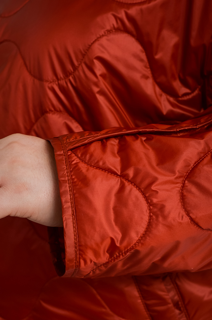 Куртка-жакет у теракотовому відтінку великих розмірів