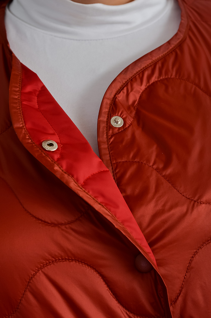 Куртка-жакет у теракотовому відтінку великих розмірів