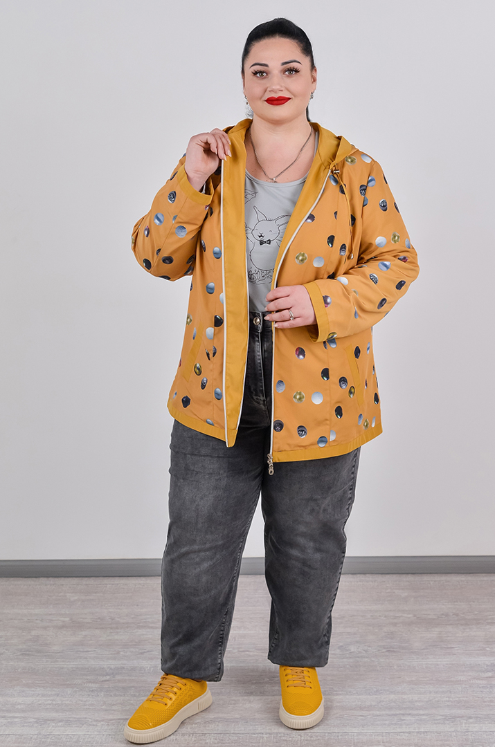 Вітрівка трапеція з вшитим капюшоном та кишенями великих розмірів