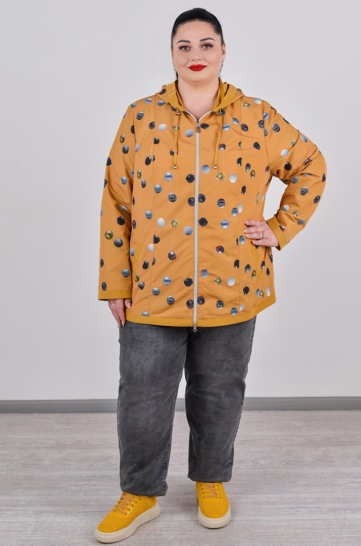 Вітрівка трапеція з вшитим капюшоном та кишенями великих розмірів