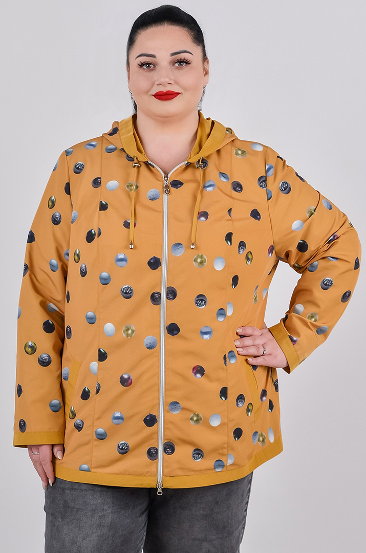 Вітрівка трапеція з вшитим капюшоном та кишенями великих розмірів