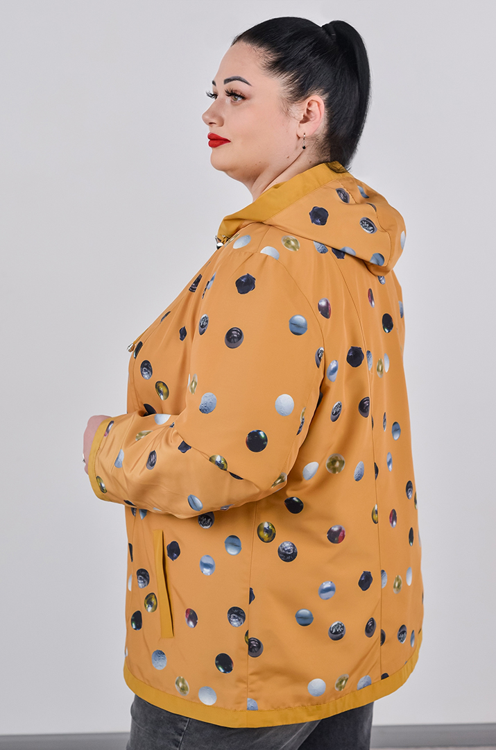 Вітрівка трапеція з вшитим капюшоном та кишенями великих розмірів