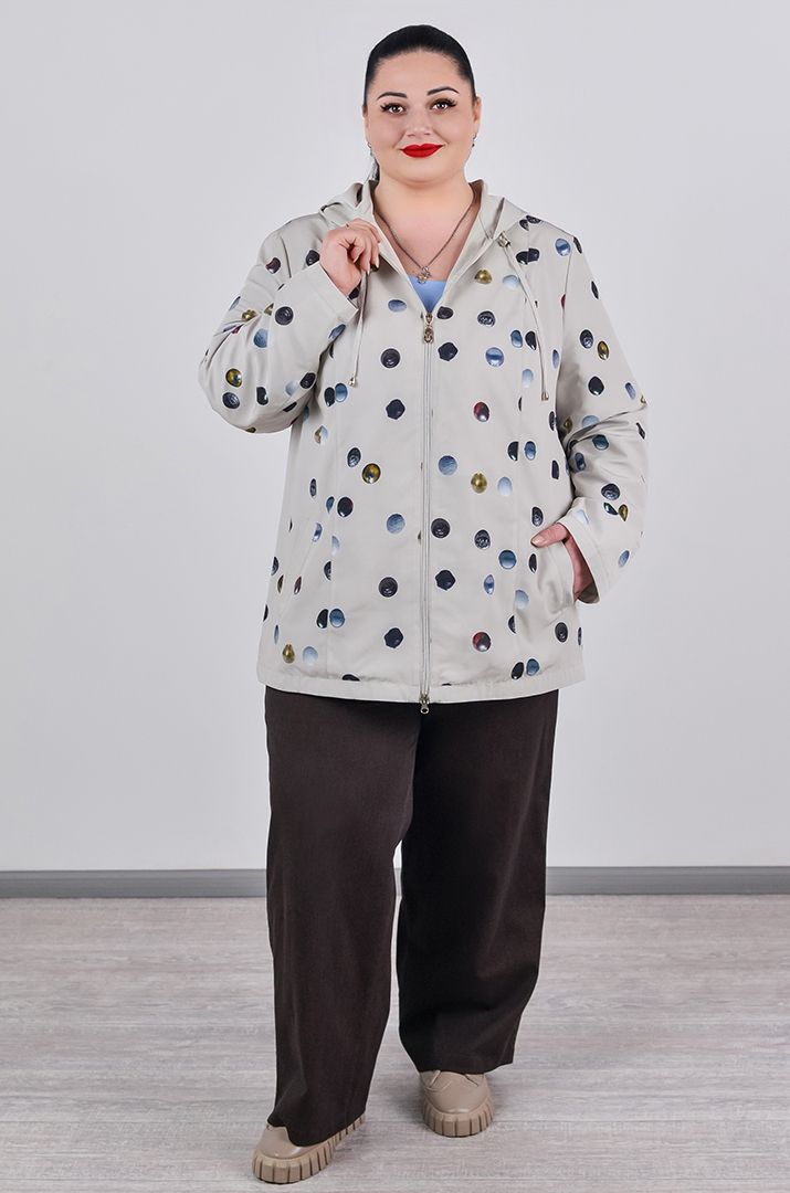 Вітрівка трапеція з вшитим капюшоном та кишенями великих розмірів