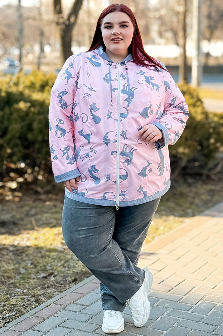 Вітрівка трапеція з вшитим капюшоном та кишенями великих розмірів