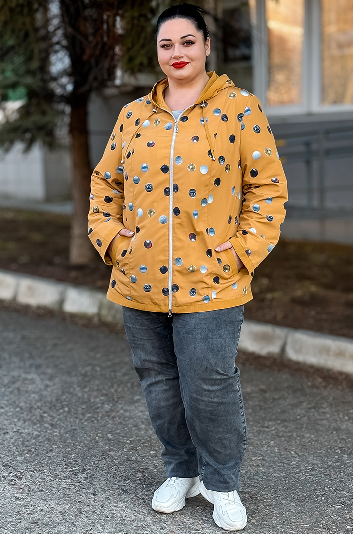 Вітрівка трапеція з вшитим капюшоном та кишенями великих розмірів