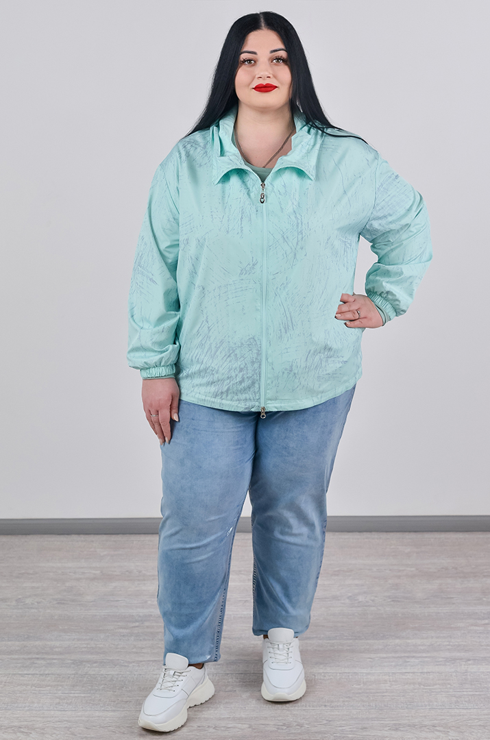 Вітрівка з плащівки та з регульованим низом великих розмірів