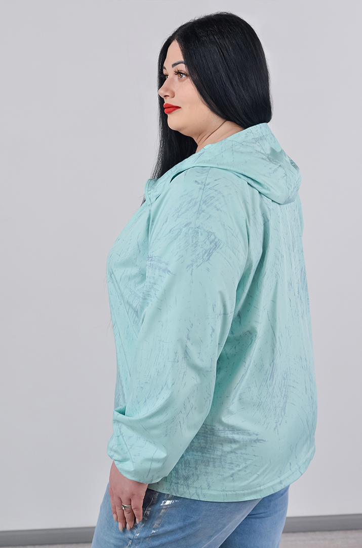 Вітрівка з плащівки та з регульованим низом великих розмірів