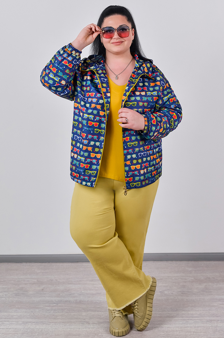 Вітрівка з плащівки та з регульованим низом великих розмірів